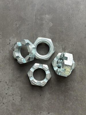 Гайка корончатая, прорезная низкая М27 DIN 937