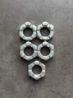 Гайка корончатая, прорезная низкая М30 ГОСТ 5919-73, класс прочности 8, покрытие цинк