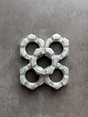 Гайка корончатая, прорезная низкая М30х2 ГОСТ 5919-73, покрытие цинк