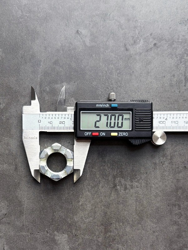 Гайка корончатая, прорезная низкая М18х1,5 ГОСТ 5919-73, класс прочности 8, покрытие цинк