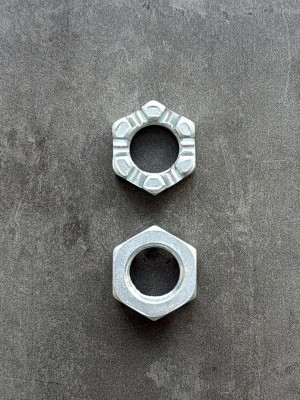 Гайка корончатая, прорезная низкая М18 ГОСТ 5919-73 класс прочности 8, покрытие цинк