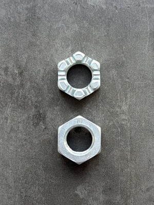 Гайка корончатая, прорезная М20х1,5 ОСТ 37.001.108-75